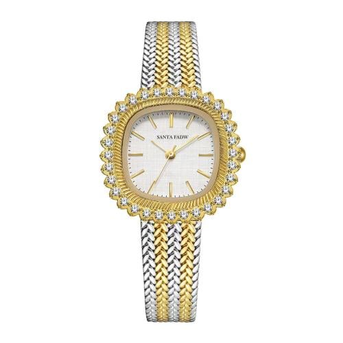 ساعة SANTA FADW نسائي حصيرة ذهبي فضي