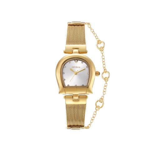 ساعة BROSHA نسائي سير استيل ذهبي