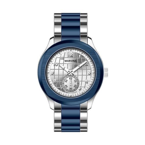 مارفينا رجالي استيل فضي كحلي