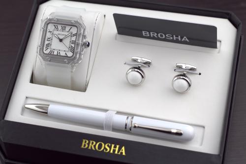 طقم رجالي BROSHA ابيض شفاف