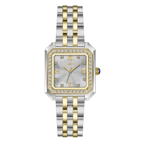 ساعة MARVINAنسائي فضي ذهبي استيل فصوص زيركون