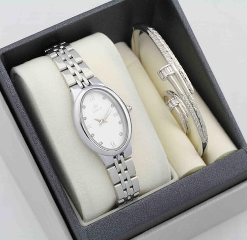 ساعة EVERD نسائي استيل طقم اسوارة