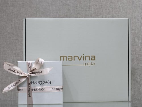 ساعة مارفينا النسائية فضي ذهبي مينا ابيض