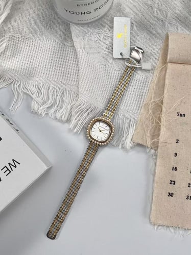 ساعة SANTA FADW نسائي حصيرة ذهبي فضي