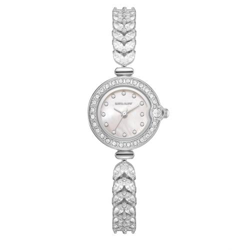 ساعة SANTA FADW فصوص زيركون فضي مينا صدفي