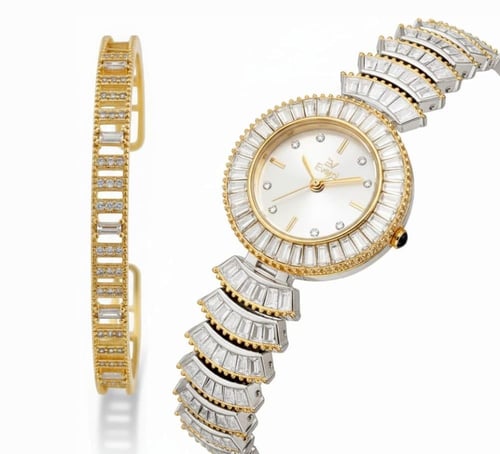 ساعة EVERD نسائي استيل طقم اسوارة