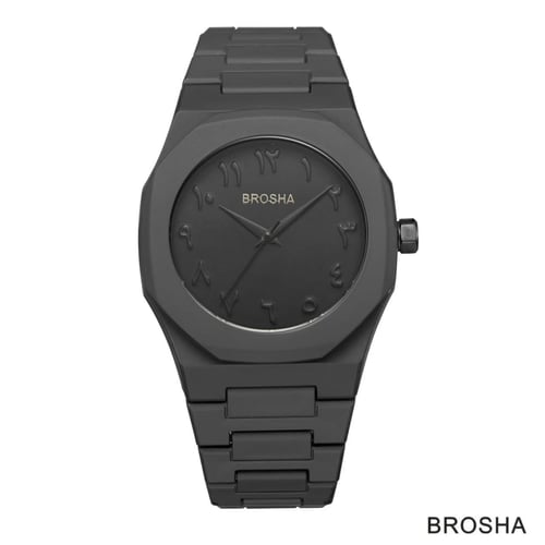 ساعة بروشا كربون اسود داكن