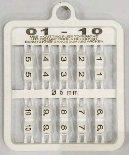 حجل كبس مقاس 5 مم بأرقام من 1 الي 10 R4W