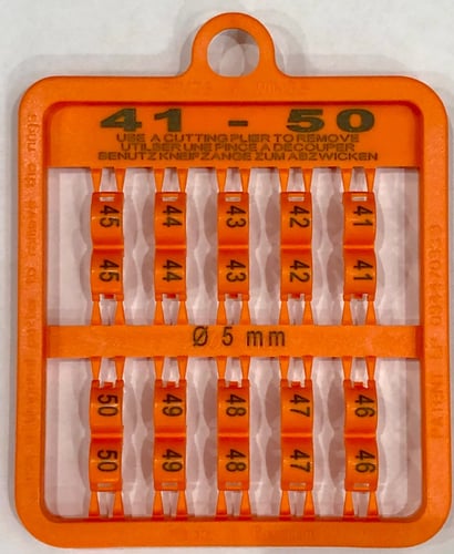 حجل كبس مقاس 5 مم بأرقام من 41 الى 50 R4W