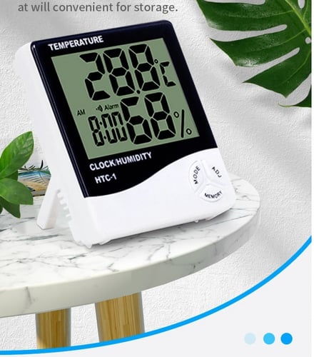 قارئ حرارة ورطوبة مع شاشة عرض