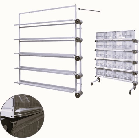 ستاند أقفاص العرض مع رول ورق