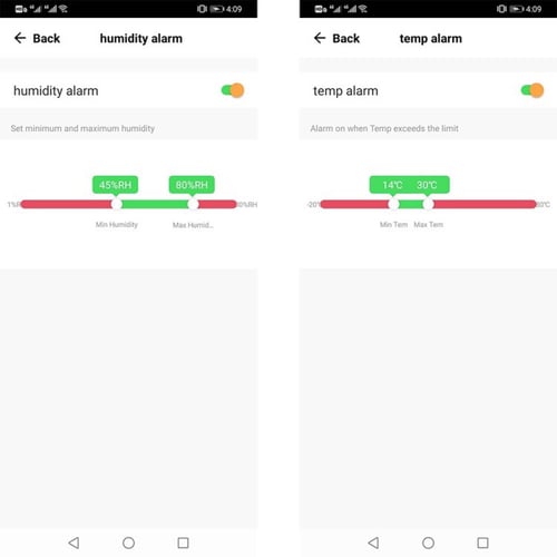 قارئ حرارة ورطوبة WiFi ذكي