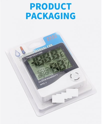 قارئ حرارة ورطوبة مع شاشة عرض