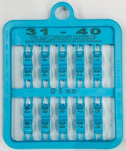 حجل كبس مقاس 5 مم بأرقام من 31 الى 40 R4W