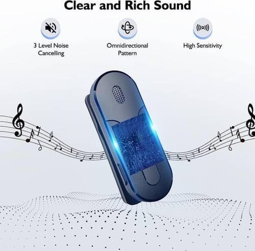 2ميكروفون اي ون E-ONE لاسلكي مزدوج لاجهزة ايفون وا...