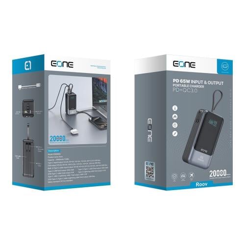 باور بانك Roov من EONE بسعة هائلة 20000 مللي أمبير...