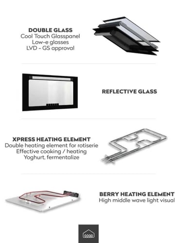 فرن كهربائي بادريق تركي، متعدد الأحجام 36 لتر 40 ل...