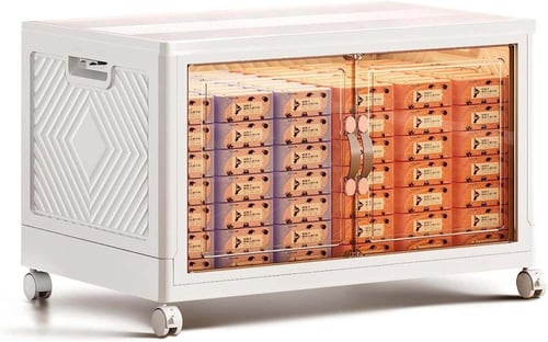 دولاب تخزين بلاستيك، متعدد الأغراض، متنقل بعجلات،...