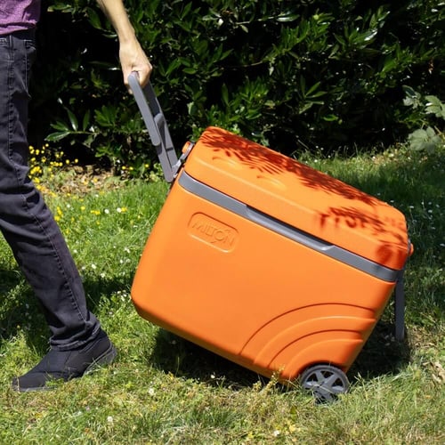 حافظة ثلج للرحلات، كبيرة الحجم، سعة 70 لتر، بعجلات...