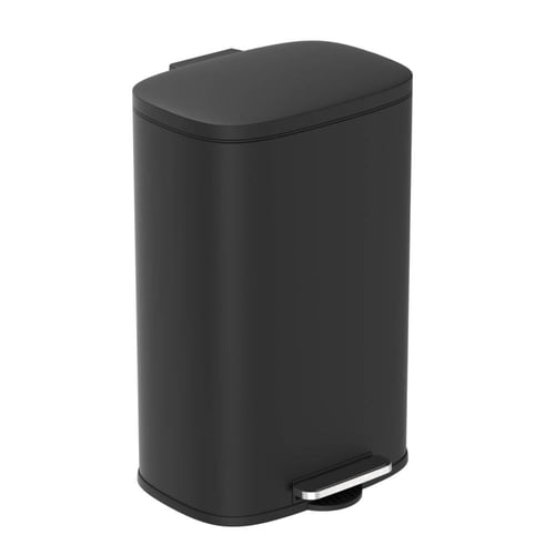 سلة نفايات ستيل، 50 لتر، بدواسة قدم، تصميم أنيق من...