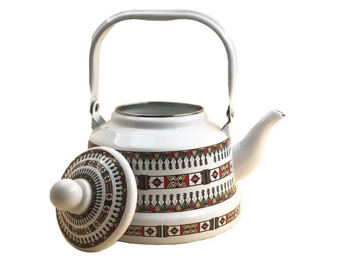 براد غضار تراثي متعدد الأحجام لون أبيض من بادريق