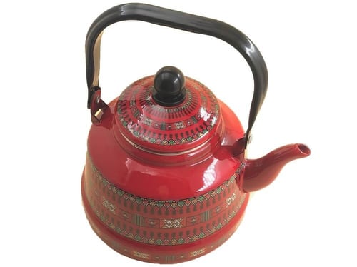 براد نقشة تراثي متعدد الأحجام لون أحمر من بادريق