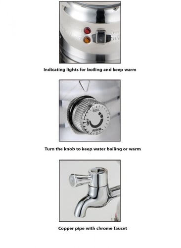 سماور شاي ذهبي مع ابريق من بادريق متعدد الأحجام