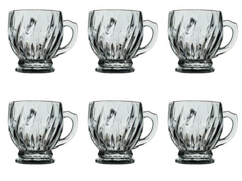 كاسات شاي قزاز ياباني أصلي (طقم 6 قطع)