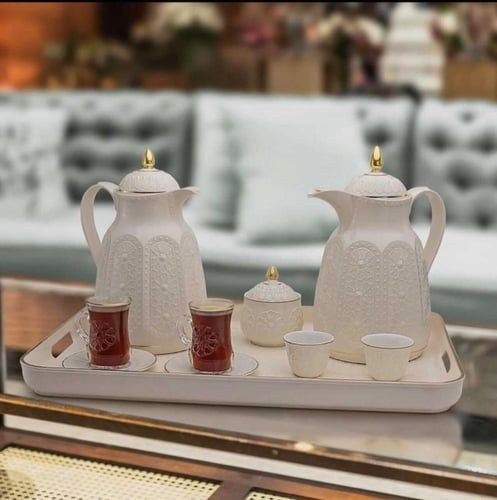 ترامس الشاي والقهوة سعة 1 لتر، موديل 132، طقم قطعت...