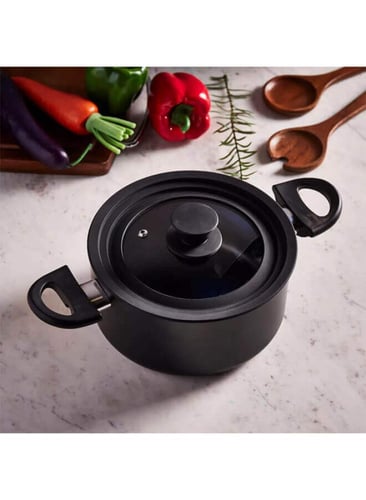 غطاء قدر زجاج بإطار ومقبض سيليكون (متعدد الاستخدام...