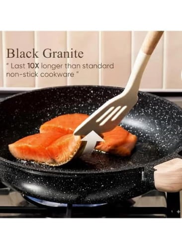 طقم اواني طهي قدور ومقالي جرانيت، 9 قطع، من توب شي...