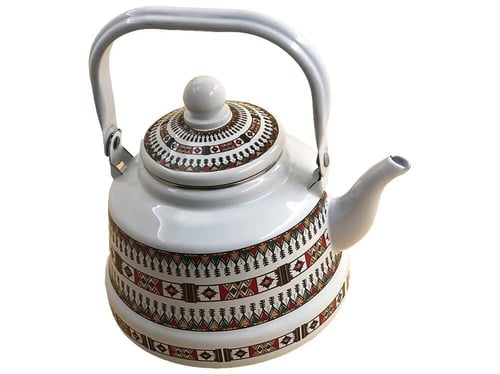 براد غضار تراثي متعدد الأحجام لون أبيض من بادريق