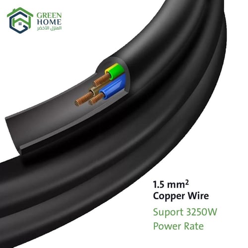 توصيلة جرين هوم الكهربائية 4 منافذ طاقة و 2 منافذ...