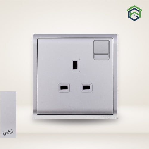 E8215D-AS فيش مفرد 13A 250V مع مفتاح ثنائي القطب