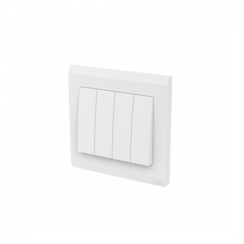 مفتاح 10AX أمبير رباعي اينورا - أبيض