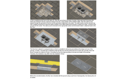 صندوق أرضي متعدد الوظائف STAKOHOME-7602-A مع مقابس...