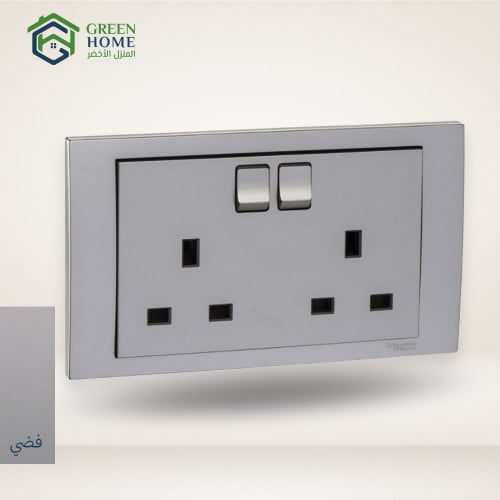 KB25D_AS فيش مزدوج 13A 250V مع مفتاح ثنائي القطب