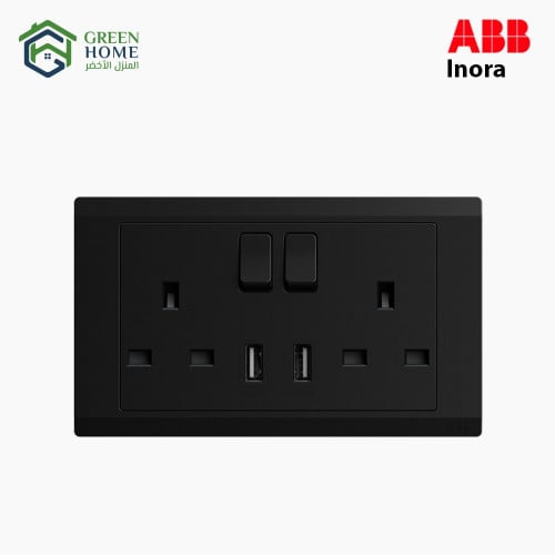 فيش 13 أمبير مزدوج ثنائي القطبية مع مخرجين USB اين...