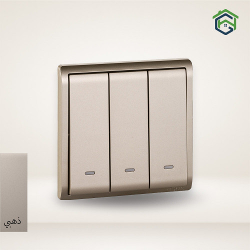 مفتاح شنايدر بيانو ثلاثي اتجاهين مع مؤشر فلوروسنت...