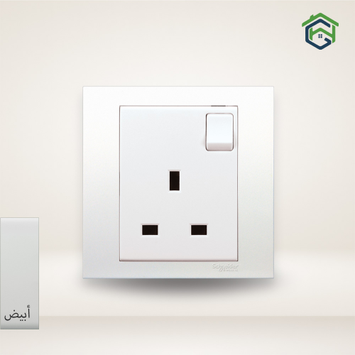 KB15D_WE فيش مفرد 13A 250V مع مفتاح ثنائي القطب