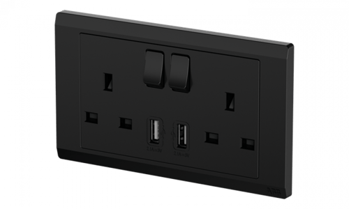 فيش 13 أمبير مزدوج ثنائي القطبية مع مخرجين USB اين...