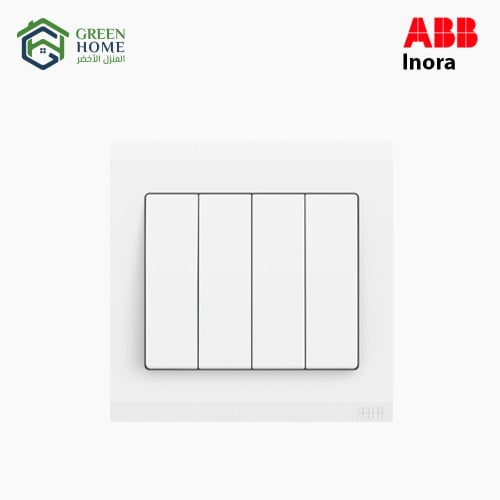 مفتاح 10AX أمبير رباعي اينورا - أبيض