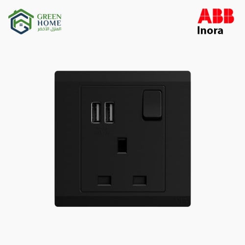 فيش 13 أمبير مفرد ثنائي القطبية مع مخرجين USB اينو...