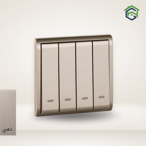 مفتاح شنايدر بيانو ثلاثي اتجاه واحد مع مؤشر فلوروس...