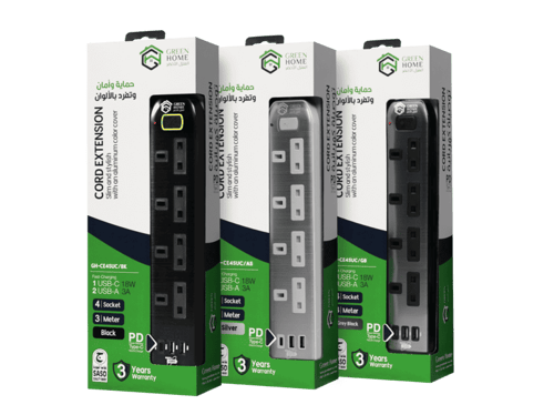 عرض خاص 3 توصيلات جرين هوم الكهربائية 4 منافذ طاقة...