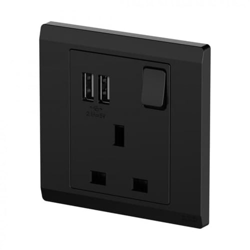 فيش 13 أمبير مفرد ثنائي القطبية مع مخرجين USB اينو...