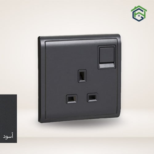 E8215D-MB فيش مفرد 13A 250V مع مفتاح ثنائي القطب