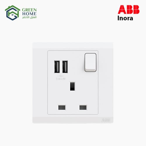 فيش 13 أمبير مفرد ثنائي القطبية مع مخرجين USB اينو...