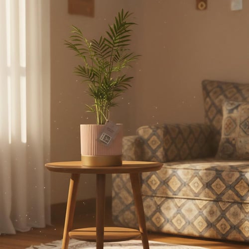 نبات تشامدوريا مزروع بمركن فخار لون بينك