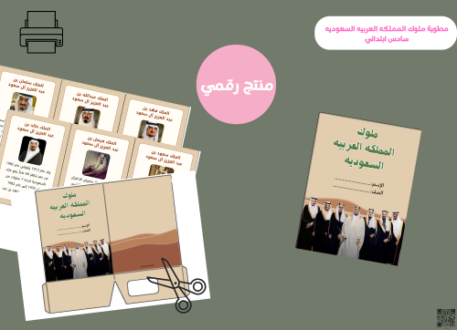 مطوية ملوك المملكه العربيه السعوديه-سادس ابتدائي